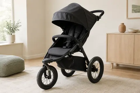 Poussette Hauck Runner 2 à trois roues pneumatiques, avec guidon réglable et siège inclinable
